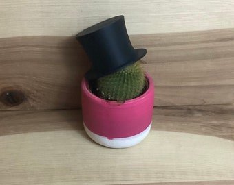 Tiny Plant Top Hat - Plant Accessory - Plant Topper - Modern Plant Decor - Plant Decor - Funny Plant Accessory - Desk Plant Decor Plant Gift