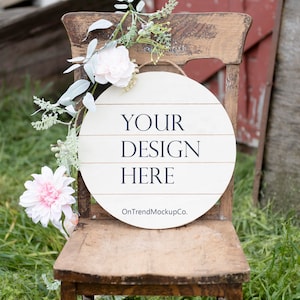 Wood Sign Mockup | Farmhouse Mockup | Styled Stock Photography | Front Door Wood Sign Mockup | Jpeg File | Digital Download