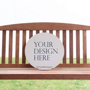 Wood Sign Mockup | Round Wood Sign Mockup | Styled Stock Photography | Front Door Wood Sign Mockup | Instant Download