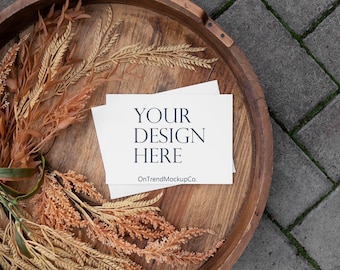Greeting Card Mockup | 5x7 Wedding Card Mockup | Invitation Card Mockup | Minimalist White Card Mockup