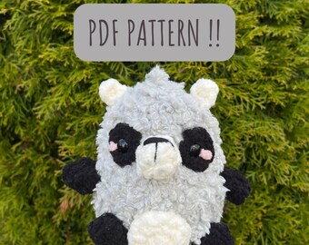 Raccoon PDF crochet pattern !!