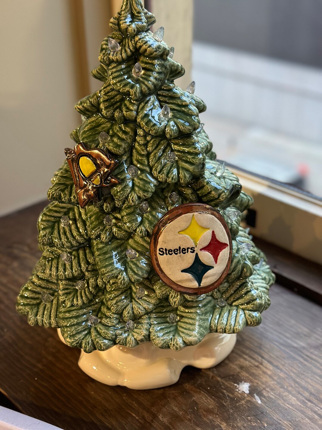 Steelers Gift, Steelers Ceramic Christmas Tree, Pittsburgh Penguins