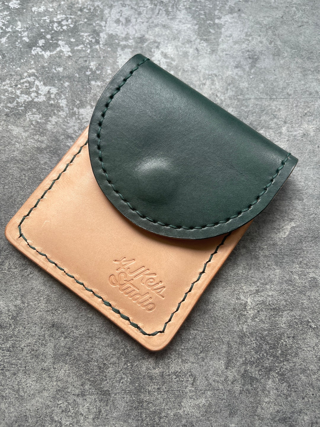 Minimalist Leather Snap Overtop Wallet Etsy