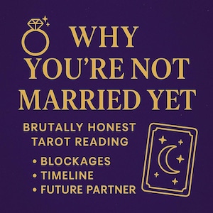 Varför du inte är gift än — Brutalt ärlig tarotläsning (blockeringar + tidslinje + framtida partner)