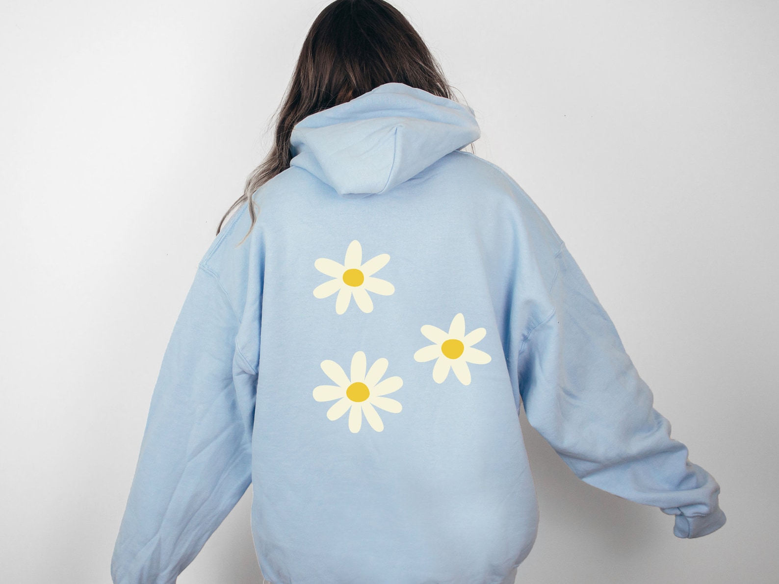 Daisy Hoodie, Daisy Flower Sweatshirt, Daisy Design, Floral Design