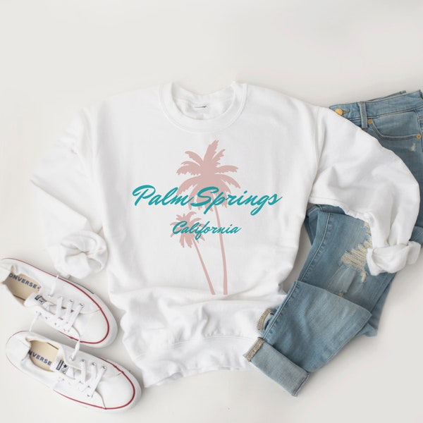 Palm Springs Vibe - Letter Print Zip-Up Sweater Set