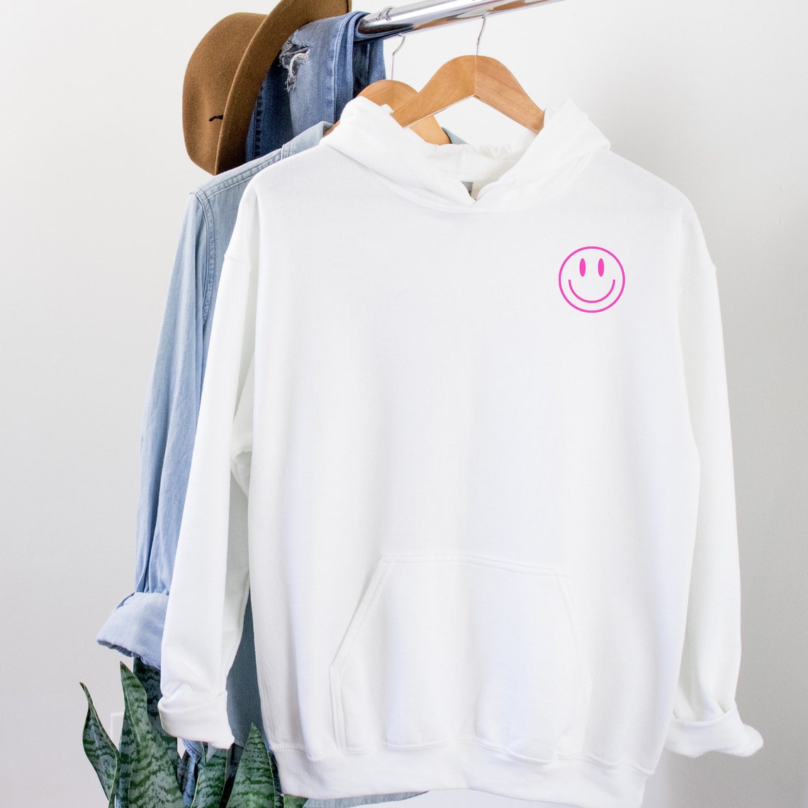 Smiley Face Hoodie Emoji Themed Sweatshirt Smiley Face Etsy