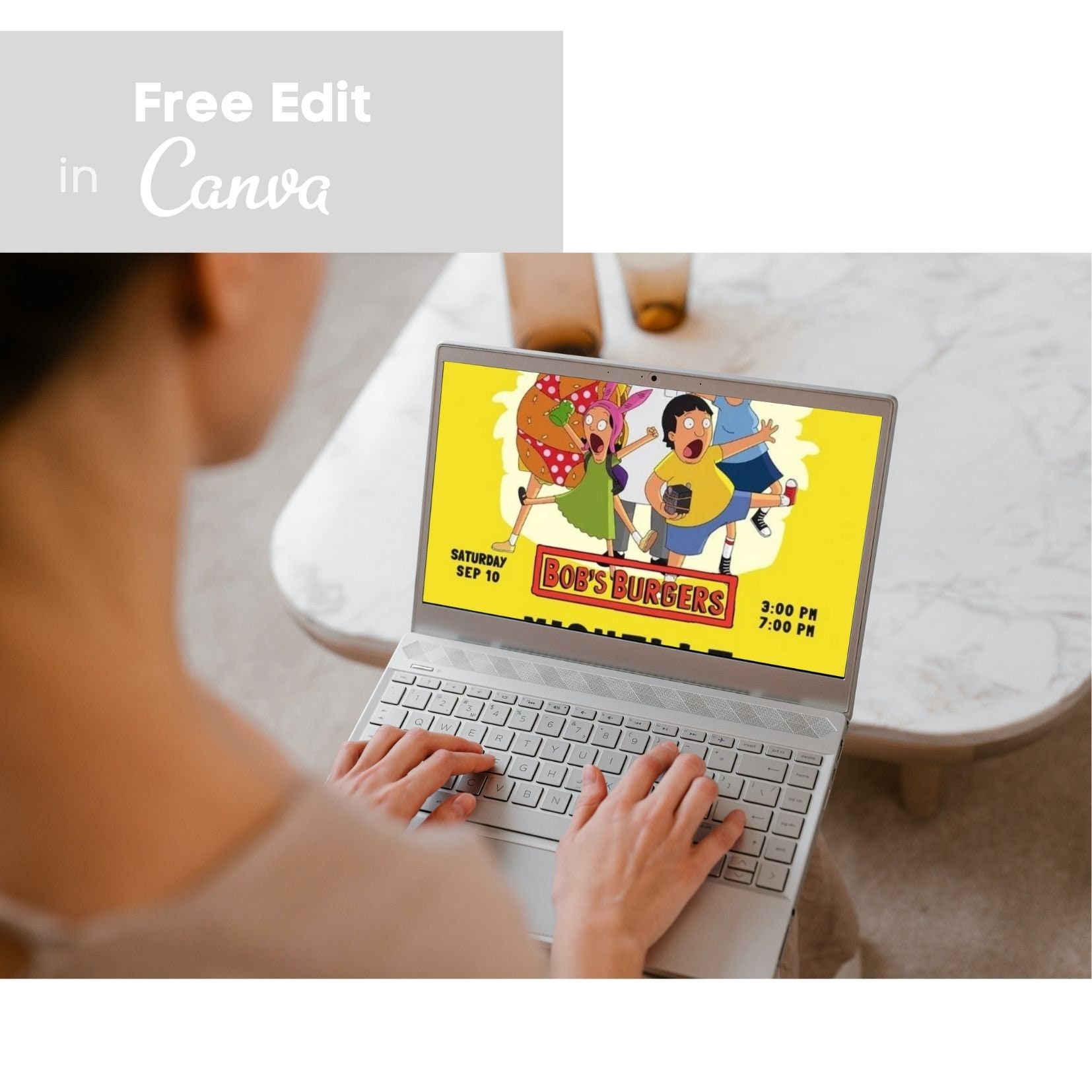 Bobs Burgers Invitation Invite for Kids Birthday Party Any - Etsy