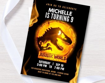 Jurassic Invitation,Dinosaurs invite, for kids birthday party, any age kid birthday invitation template . personalized, digital & printable