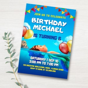 Editable and printable Kid birthday invitation template, boy invitation template, birthday boy digital download, toddler birthday template