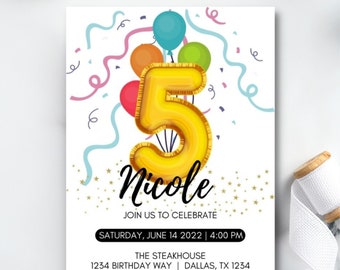 Printable and Editable Mine Kid Birthday Invitation Template | Etsy