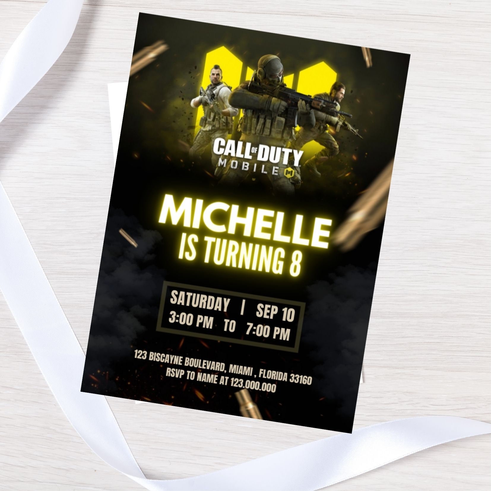 Call of Duty Birthday Invitation Template, Kid Birthday Party Editable Call of Duty Birthday Invitation Template, Kid Birthday Party Editable