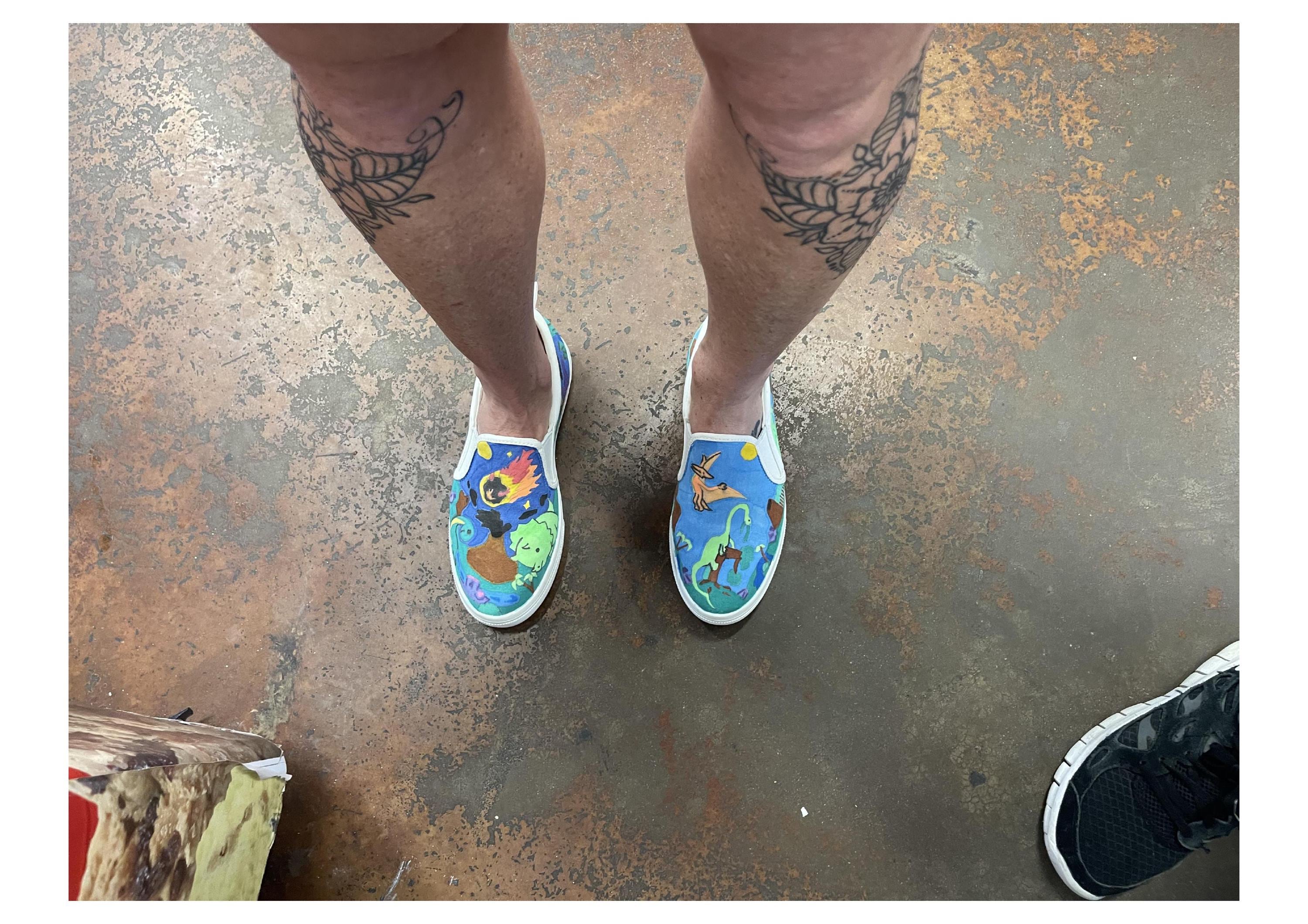 Alien Painted Shoes