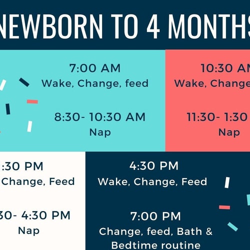 Sleep Schedule for Babies Etsy