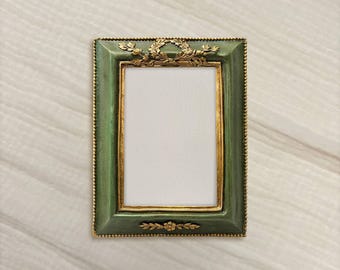 Vintage Porcelain Ceramic Small Size Picture Frame Free Standing