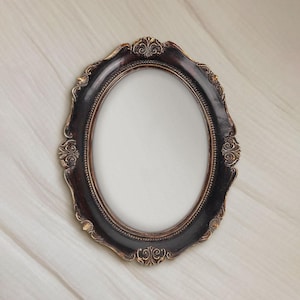 5x7 walnut and gold floral vintage style picture frame