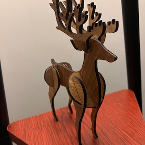 Décoration de carte de Noël renne 3D
