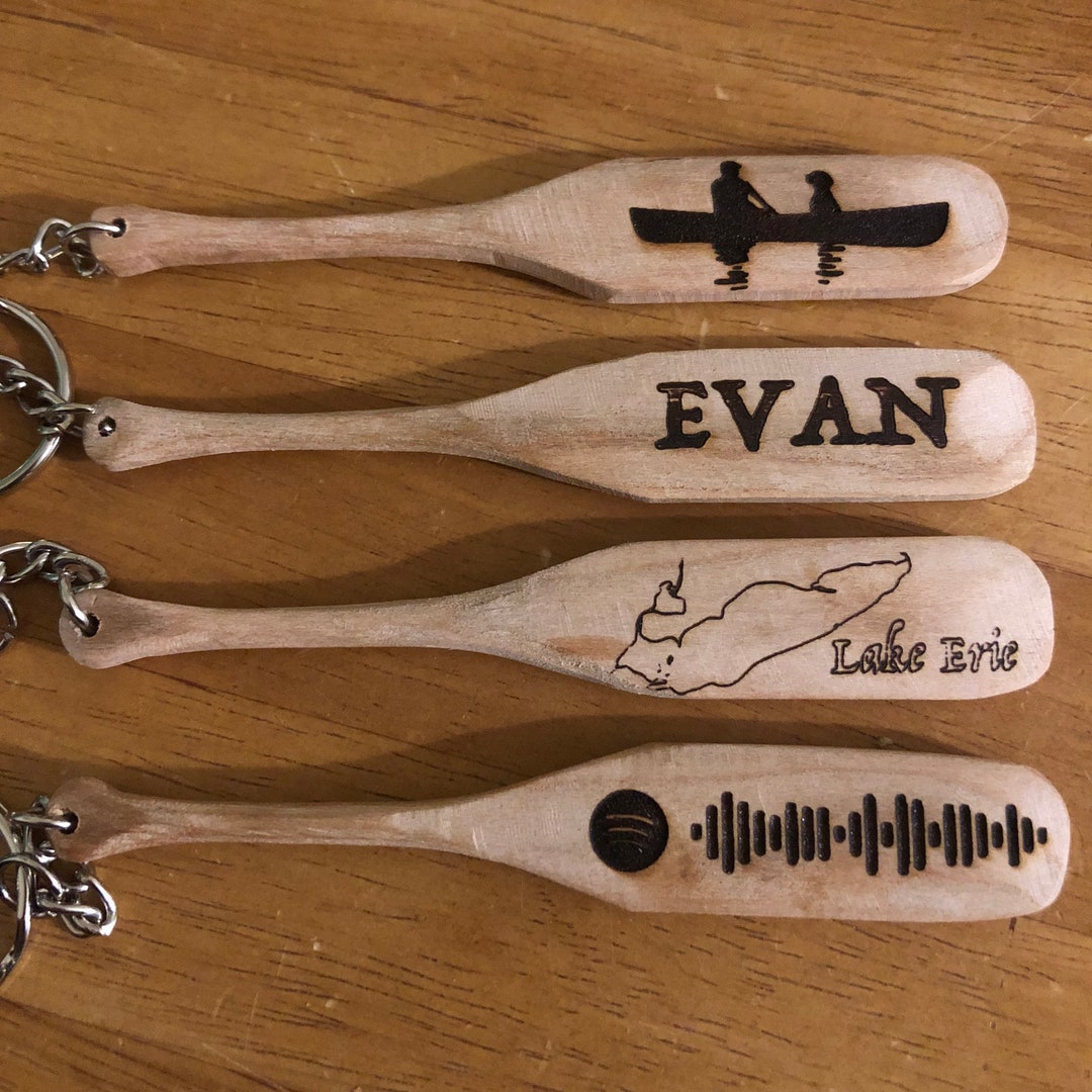 Personalized Canoe Paddle Keychain Etsy