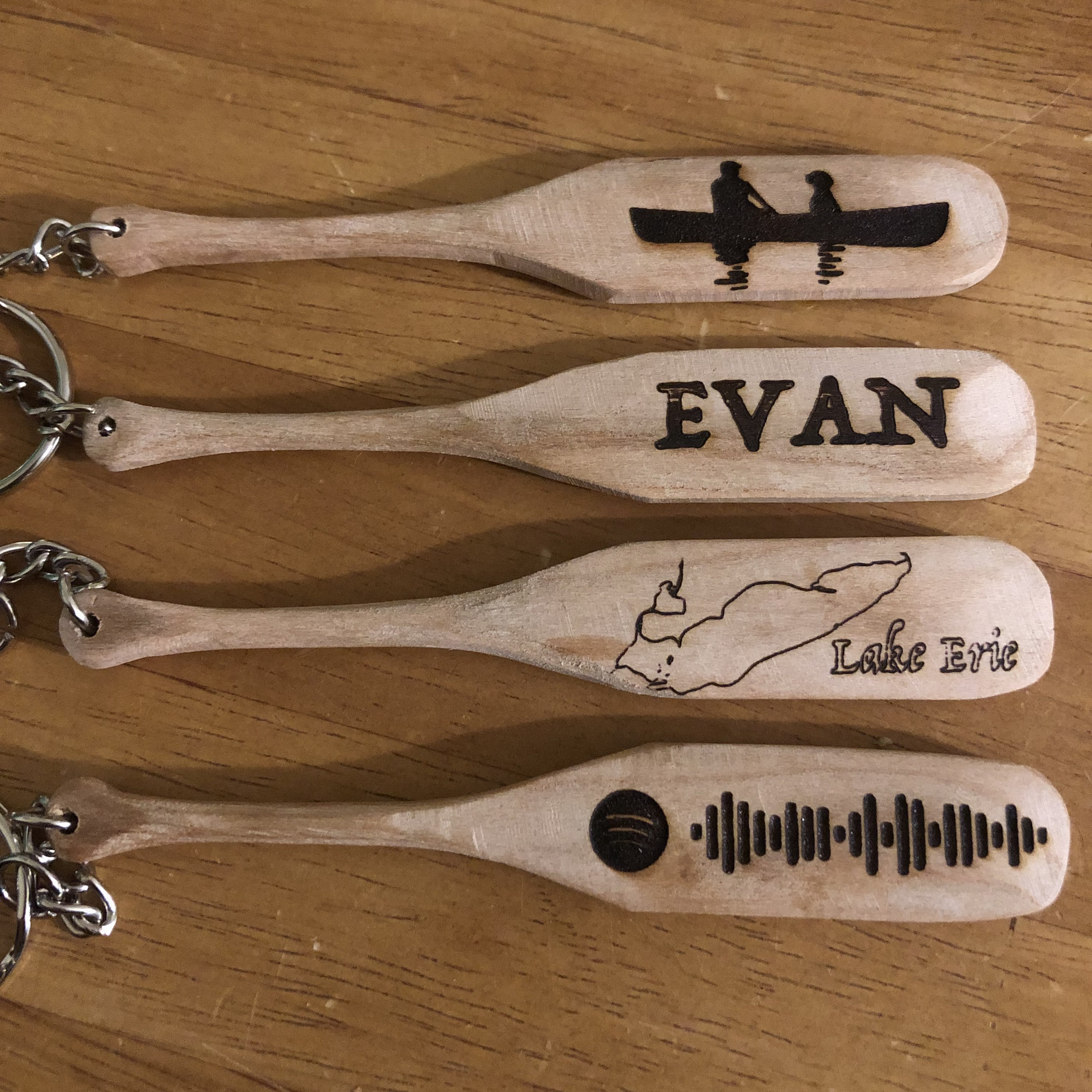 Personalized Canoe Paddle Keychain Etsy