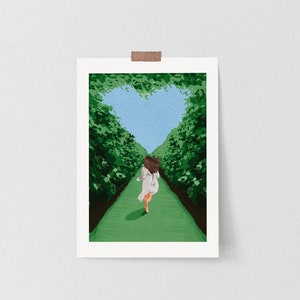 Active Love, The Maze, Phil Stutz, Psychological Art, Psychology, Tools, Green art, Beautiful wall art, Nature art illustration, figurative