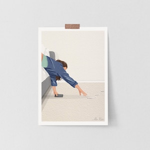 Sunday struggles, Chill mode in on, serial chillers, relax and chill, bedroom illustration, wall art, funny wall art poster