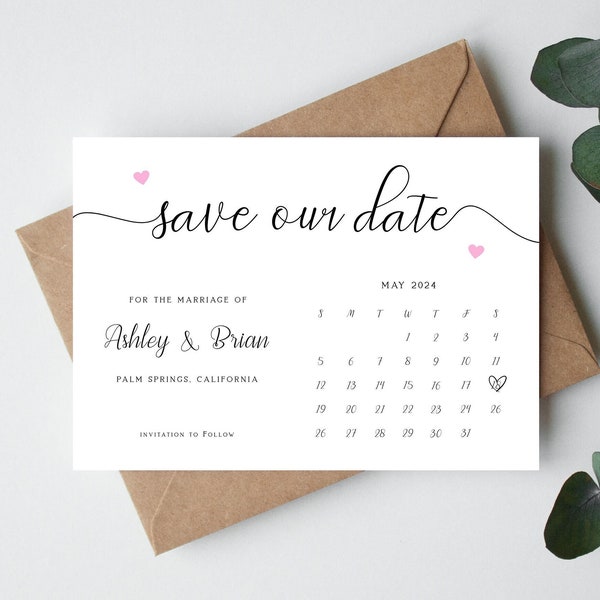 Wedding Save the Date, Save the Date Template, Wedding Save the Date Template, Printable Save the Date, Do It Yourself Save the Date, Ashley