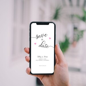Wedding Save the Date, Electronic Save the Date Template, Evite, Phone Save the Date, Wedding Save the Date Template, Digital, Ashley