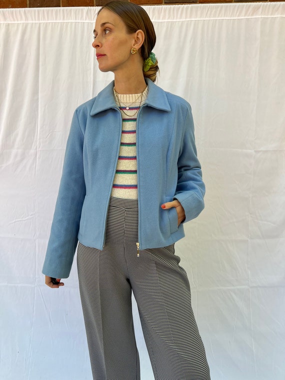 Baby blue zip up jacket - image 4