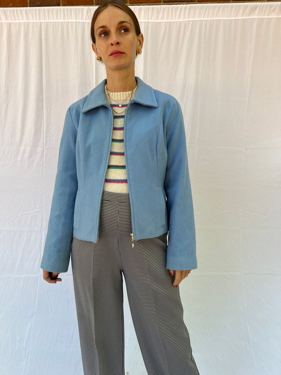 Baby blue zip up jacket - image 3