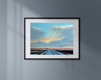 Sunset and Sunrays Over Melfort, SK, Canada | Limited Edition Giclee on Fine Canvas - 10 Prints Available | Gifts | Wall Art | Art Print