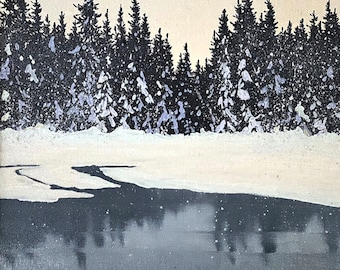 The Early Years // Limited Edition Giclée // 10 Prints // Canadian Artist // Signed Paper Print // Fresh Snow, Cottonwood River B.C.