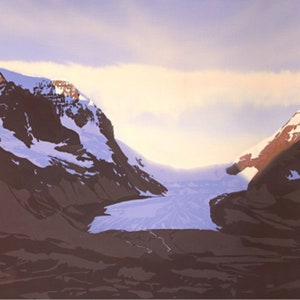 Original acrylic paintings // Landscape Painting // Fine Art Print // The Columbia Icefields // Banff National Park // Alberta // Canada