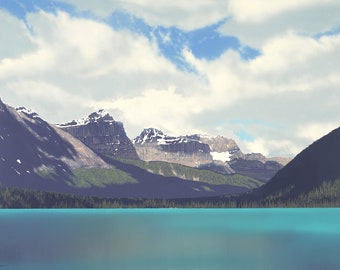 Prints of original acrylic paintings // Landscape Painting // Fine Art Print // Waterfowl Lake, Banff National Park, Alberta, Canada