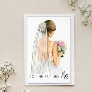 Druckbare Brautparty Karte / To The Future Mrs. Karte / Sofort Download / 5x7 Digitale Grußkarte / Brautparty PDF