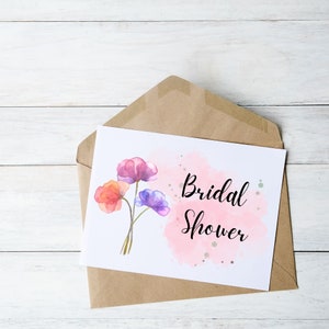 Printable Bridal Shower Card / Instant Download / 5x7 Digital Greeting ...