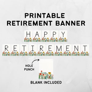 Printable Retirement Banner / Happy Retirement Banner / Instant Download / Digital Retirement Banner / Retirement PDF / Retirement Party PDF