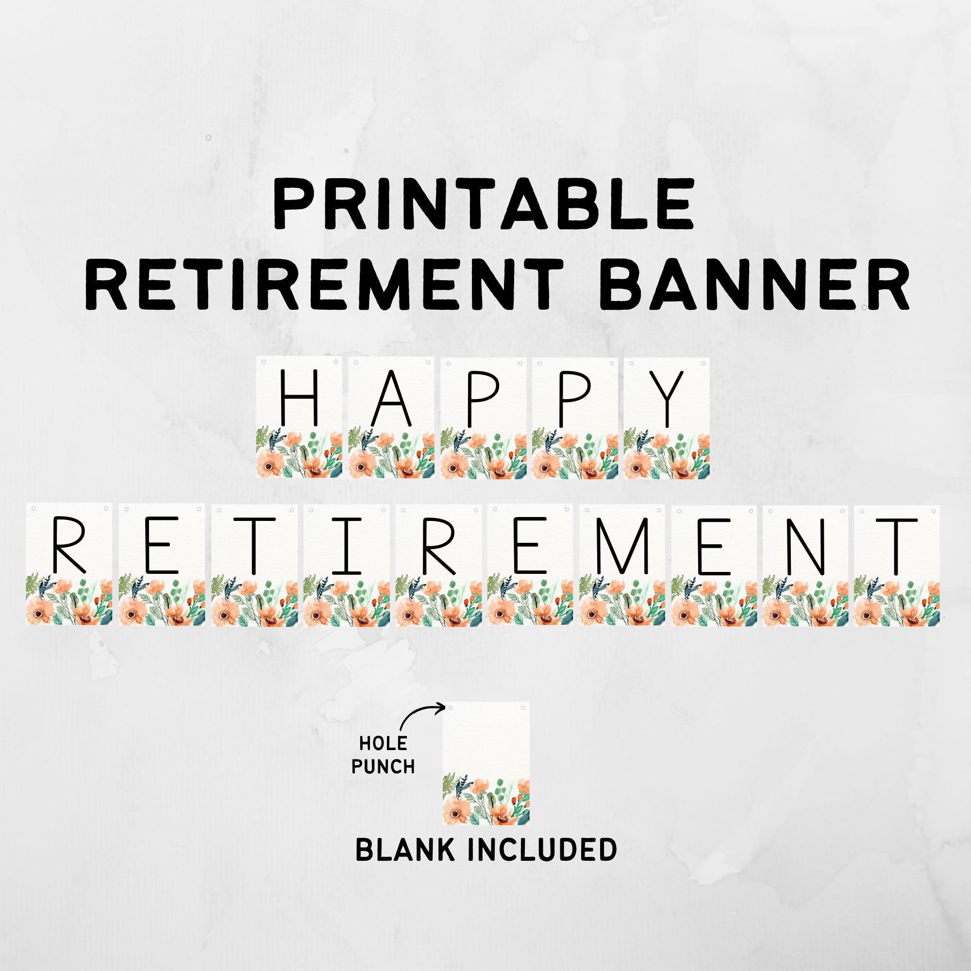 Printable Retirement Banner / Happy Retirement Banner / Instant Download / Digital Retirement Banner / Retirement PDF / Retirement Party PDF