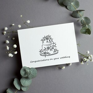 Cartão de casamento e envelope para impressão/Parabéns pelo seu casamento/Download instantâneo/Cartão de felicitações digital 4,125 x 5,5/PDF de casamento