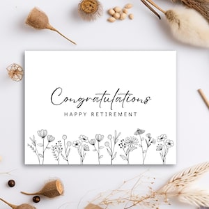 Biglietto di auguri e busta per la pensione stampabili / Congratulazioni / Felice pensione / Biglietto di auguri digitale 4,125 x 5,5 / PDF sulla pensione
