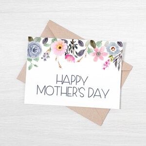 Tarjeta Imprimible del Día de la Madre / Feliz Día de la Madre / Descarga Instantánea / Tarjeta de Felicitación Digital 5x7 / PDF del Día de la Madre