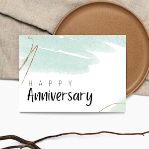 Printable Anniversary Card / Happy Anniversary / Instant Download / 5x7 Digital Greeting Card / Anniversary PDF