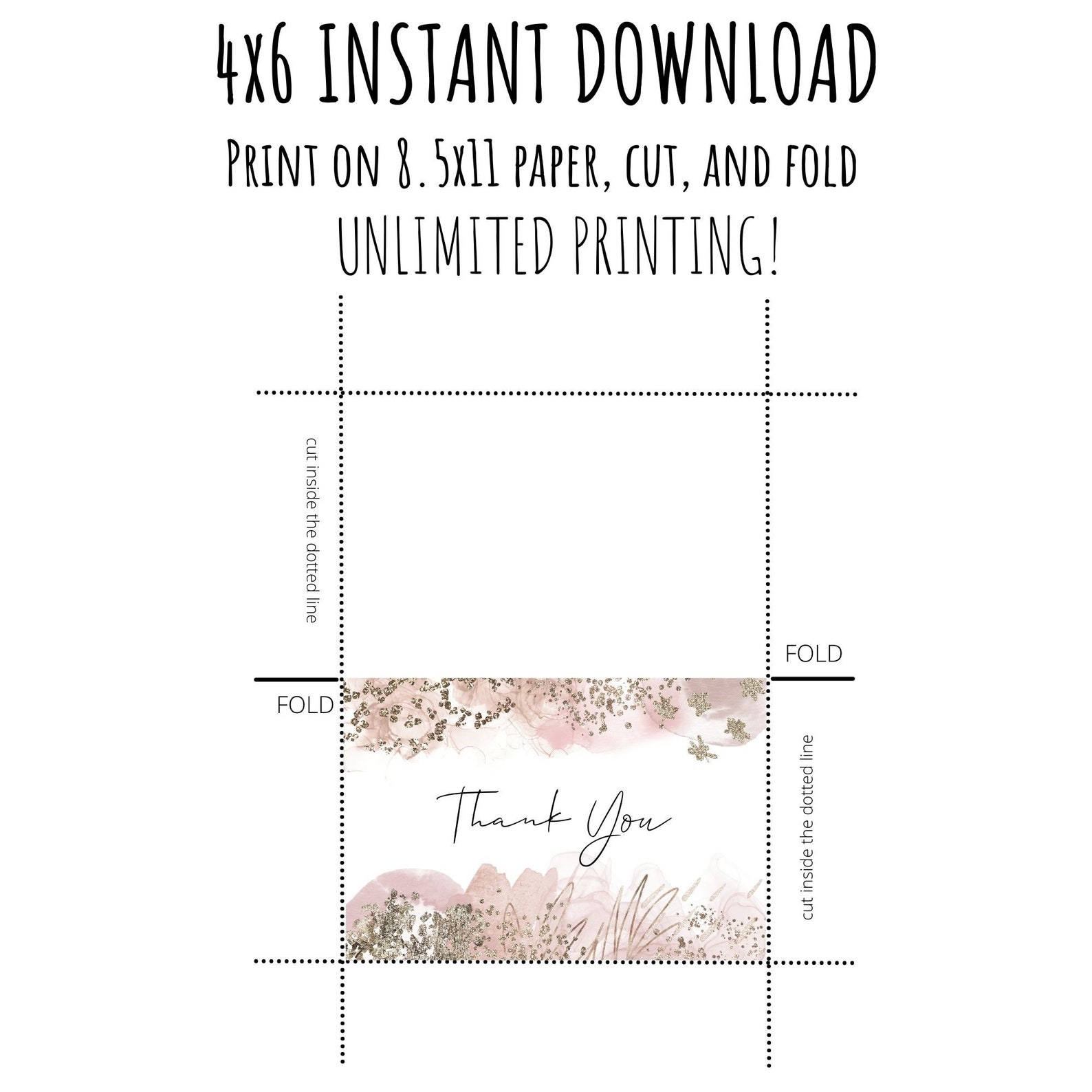 Printable Thank You Cards / BUNDLE Thank You Cards / Instant Download ...