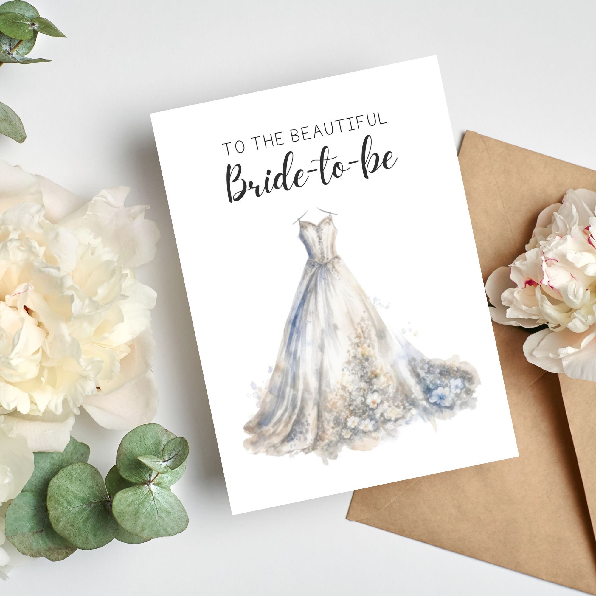 Printable Bridal Shower Card / to the Beautiful Bride-to-be Card ...