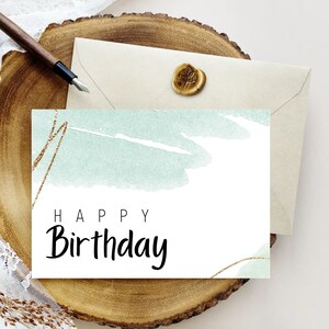 Druckbare Geburtstagskarte / Happy Birthday / Sofort Download / 5x7 Digitale Grußkarte / Geburtstag PDF