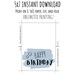 Printable Birthday Card / Instant Download / 5x7 Digital Greeting Card ...