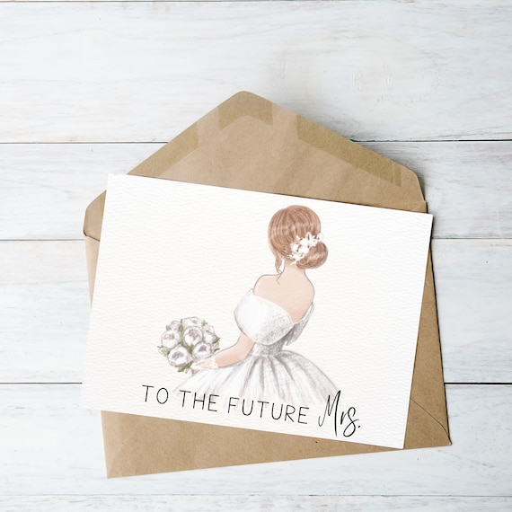 Printable Bridal Shower Card / to the Future Mrs. Card / Etsy