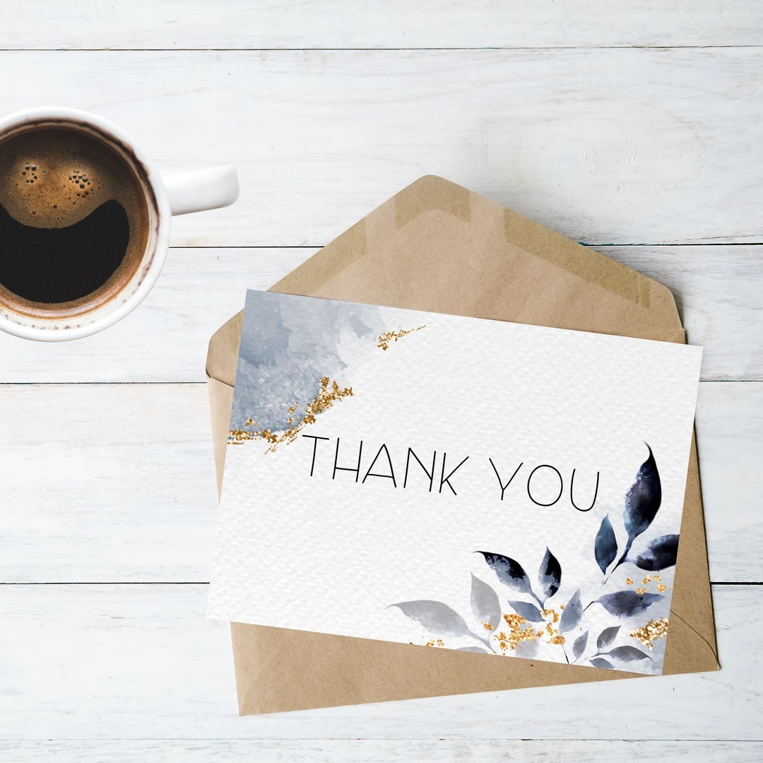 Printable Thank You Card / Instant Download / 5x7 Digital Greeting Card ...