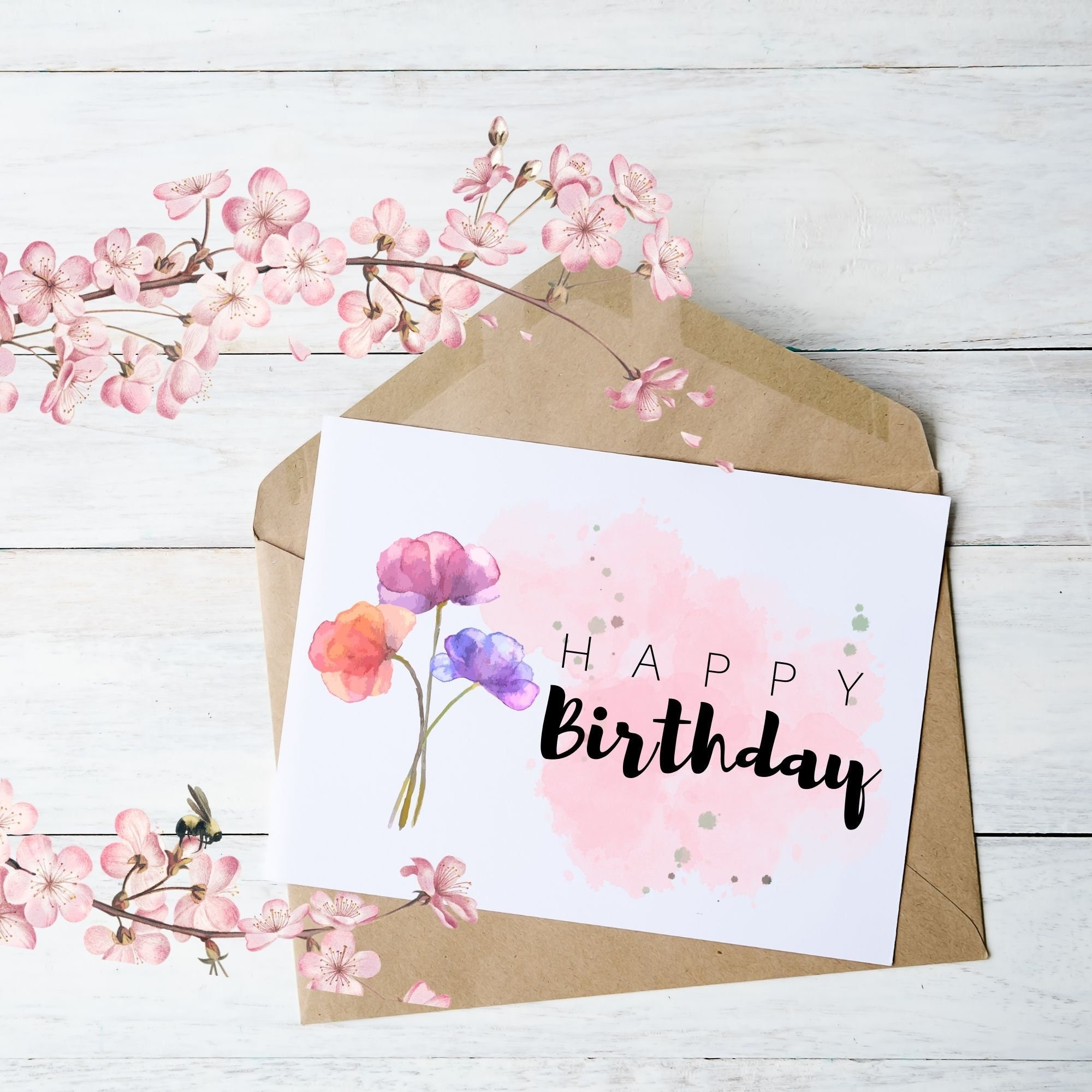 printable birthday card digital card instant download etsy