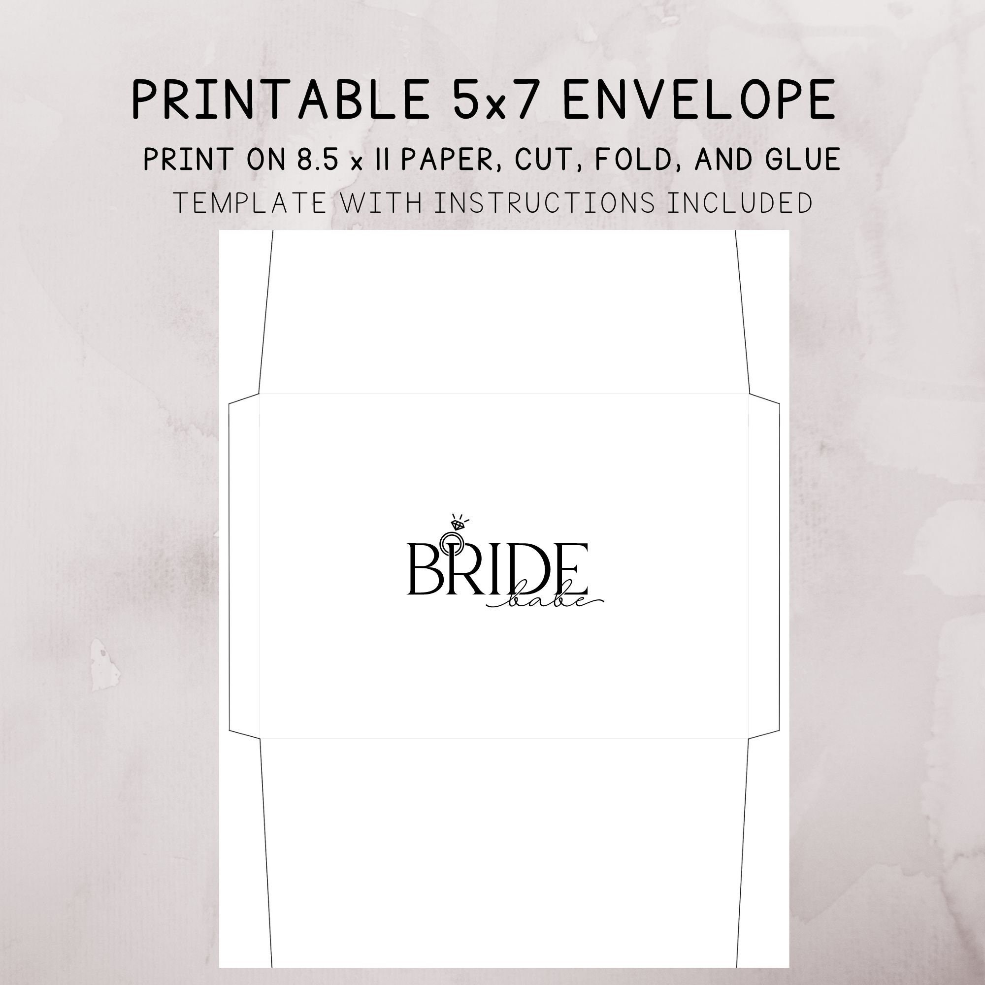 Printable Bridal Shower Card and Envelope / Wedding Card / - Etsy