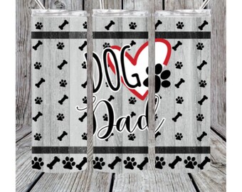 Dog dad, fur dad stainless steel tumbler